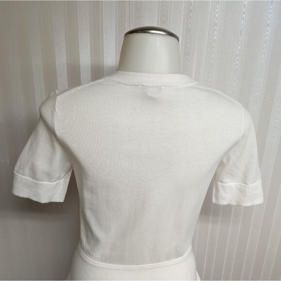 Gap Peplum Top Women X-Small Short Sleeve Blouse White XS - Picture 4 of 7